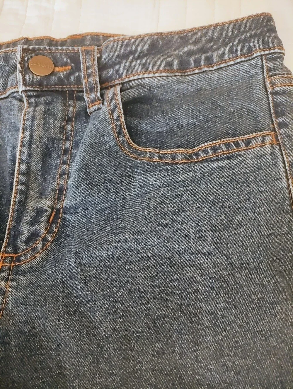 Carhartt Girls Size 12 Bootcut Jeans Blue Denim Adjustable Waist Western